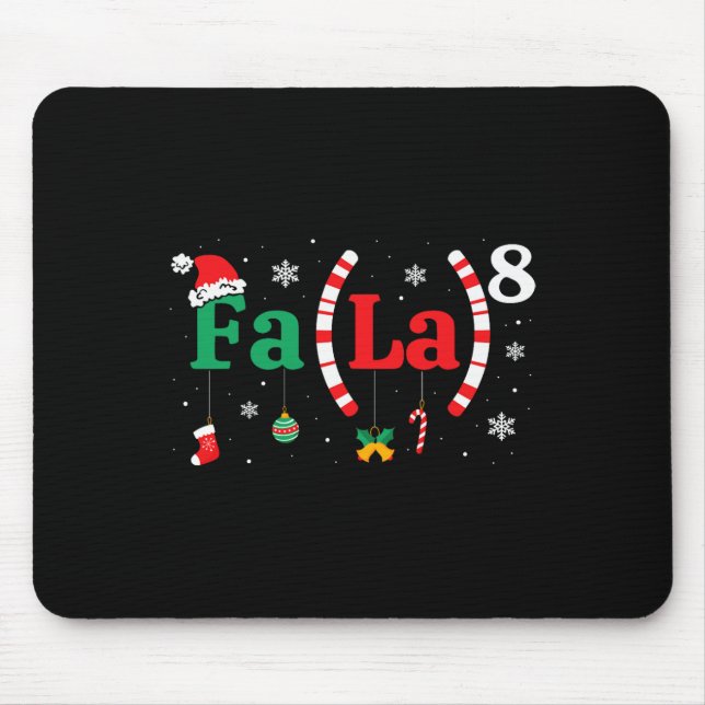 Fa (la)8 Funny Christmas Santa Fa La Math Lehrer Mousepad (Vorne)