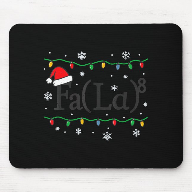 Fa (la) 8 Funny Math Teacher Christmas Ugly Sweate Mousepad (Vorne)