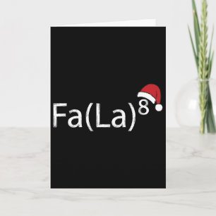 Fa La 8 Lustiger Weihnachtslied-Mathe-Lehrer-Santa Karte