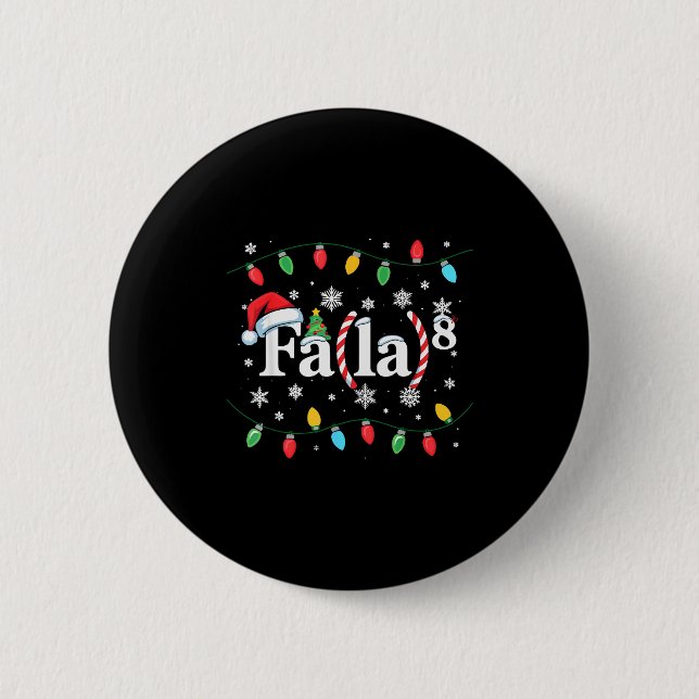 Fa (la) 8 Lustiger Weihnachtsmann Fa La Mathematik Button (Vorderseite)