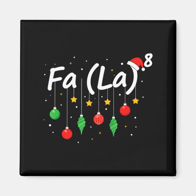 Fa (la) 8 Lustiger Weihnachtsmann Fa La Mathematik Magnet (Vorne)