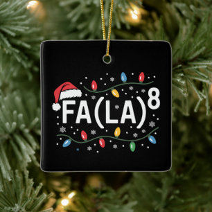 FA (LA)8 Lustiges Weihnachten Santa Fa La Matheleh Keramikornament