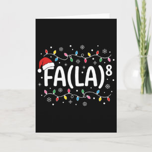 Fa La 8 Lustiges Weihnachtslied Santa-Mathe-Lehrer Karte