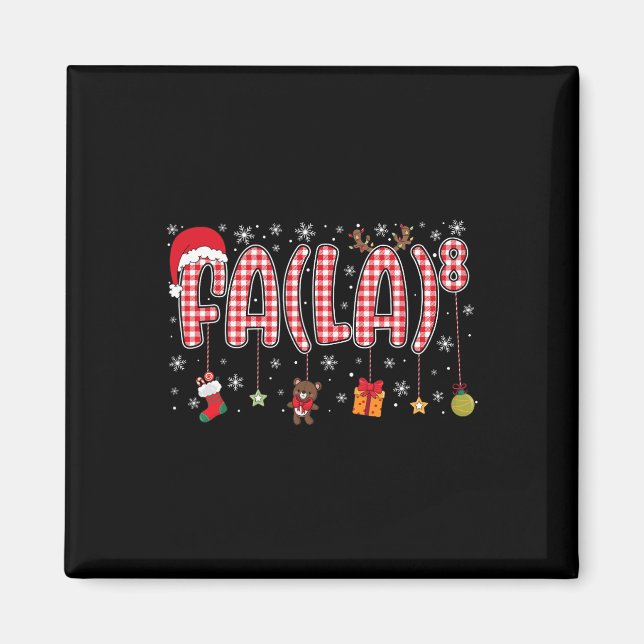 Fa (la)8 Weihnachten Weihnachten Weihnachten La Ma Magnet (Vorne)
