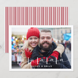 Fa La Candy Christmas Card Flat Holiday Card Feiertagskarte