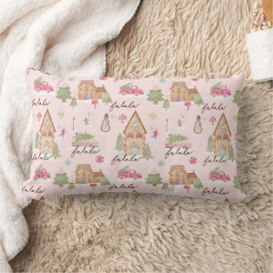 Fa La Candy Gingerbread Town & Pink Retro Van Lendenkissen