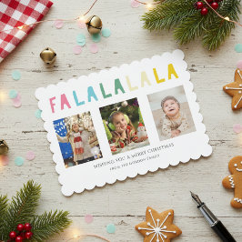Fa La Christmas 3 Foto Collage Niedliche Pastelle Feiertagskarte