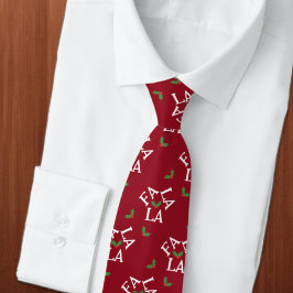 Fa La Festive Holly Weihnachten Krawatte