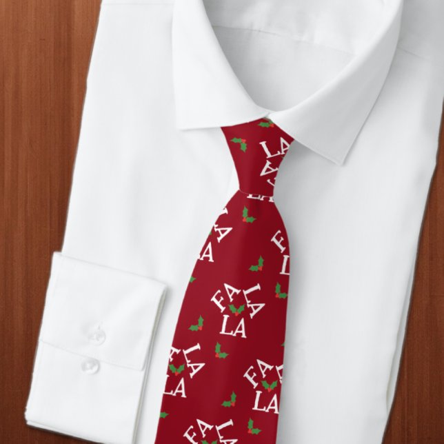 Fa La Festive Holly Weihnachten Krawatte (Von Creator hochgeladen)