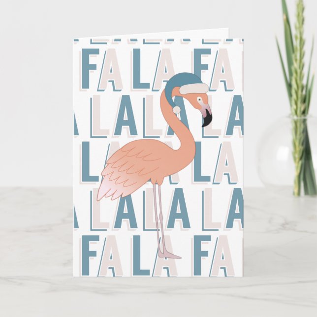 Fa La Flamingo Weihnachten © GraphicLoveShop Karte (Vorderseite)