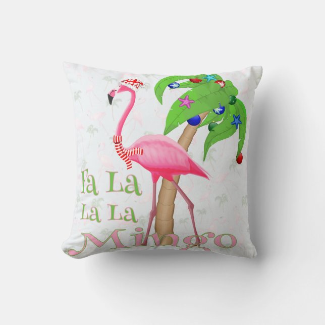 Fa La Flamingo Xmas Kissen (Vorderseite)