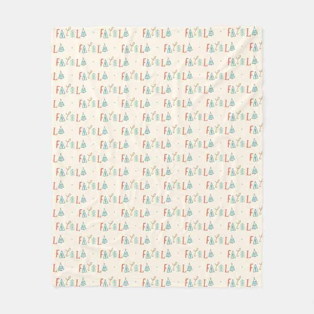 Fa La Funny Christmas Tree Holiday Fleecedecke (Vorderseite)