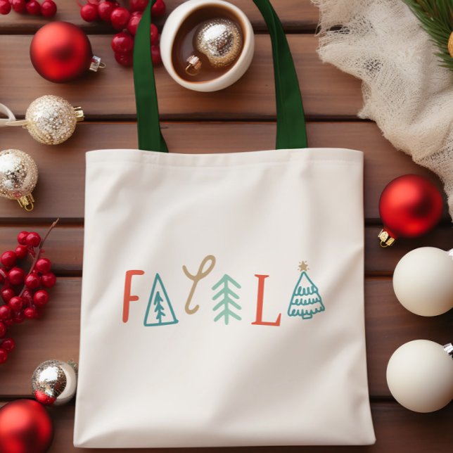 Fa La Funny Christmas Tree Holiday Tragetasche (Fa La La Funny Christmas Tree Holiday Tote Bag)