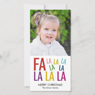 Fa La Holiday Foto Card Feiertagskarte