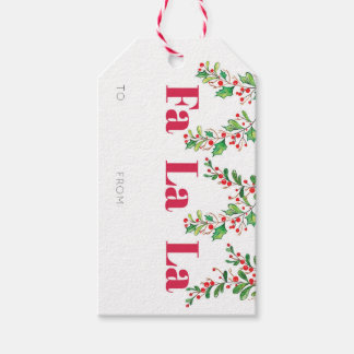 Fa La Holly Weihnachten Geschenktag Geschenkanhänger