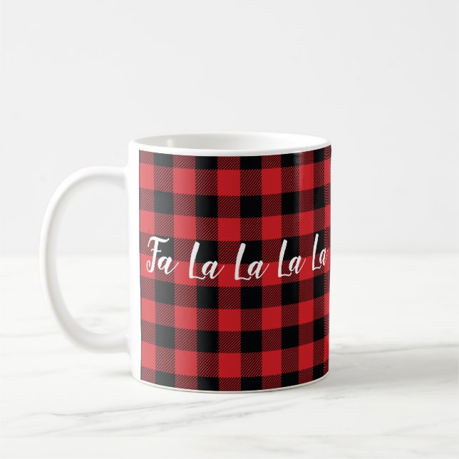 Fa La La Buffalo Check Mountain Coffee Mug (Gauche)