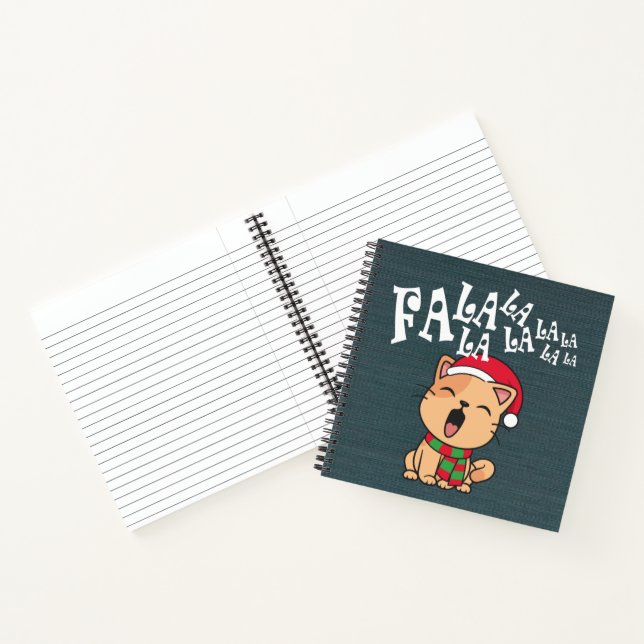 Fa La La Christmas Chat Chanter Carnet d'or (Intérieur)
