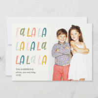 Fa La La | Couleurs pastel | Vacances 3 Cartes pho