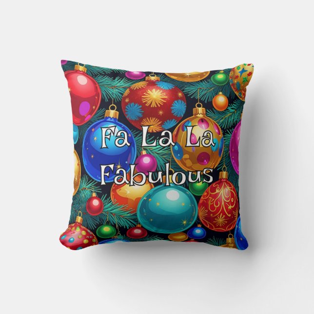 Fa La La Fabulous Maximalist Tacky-Chic Kissen (Vorderseite)