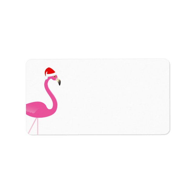 Fa la la Flamingo Holiday Address Label Adressaufkleber (Vorne)