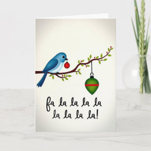 Fa La La Holiday Bird Karte