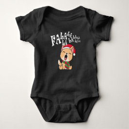 Fa La La La Christmas Dog singen Baby Bodysuit Baby Strampler