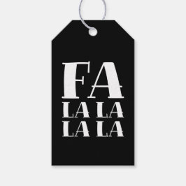 FA LA LA LA Feste Schwarze und Weiße Weihnachten Geschenkanhänger