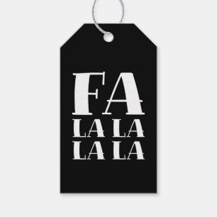 FA LA LA LA Feste Schwarze und Weiße Weihnachten Geschenkanhänger