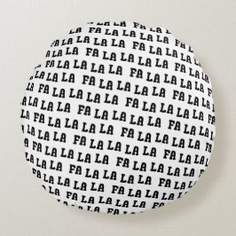 Fa La La La La Chic Farmhouse Reversable Christmas Rundes Kissen