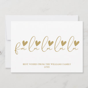 Fa La La La La Gold Schrift Weihnachten