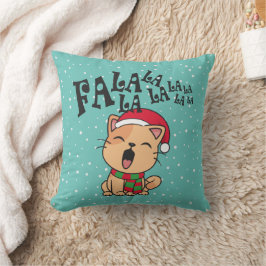Fa La La La La La Christmas Cat singen Throw Kisse Kissen