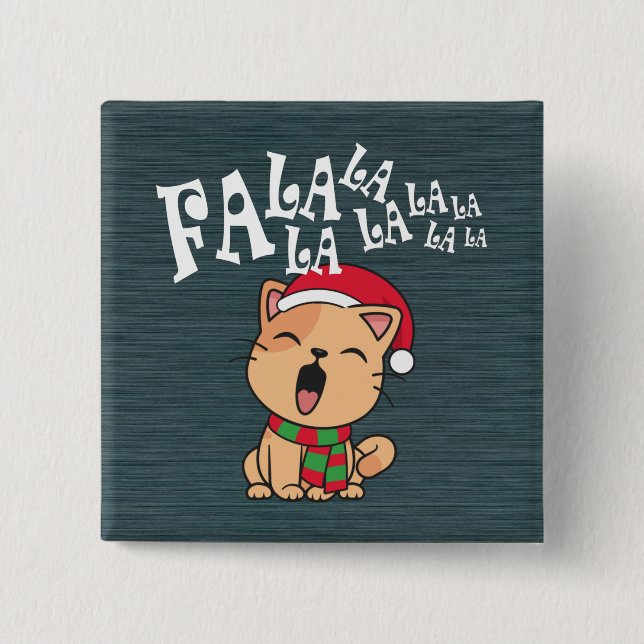 Fa La La La La La La Christmas Cat singen | Schalt Button (Vorderseite)