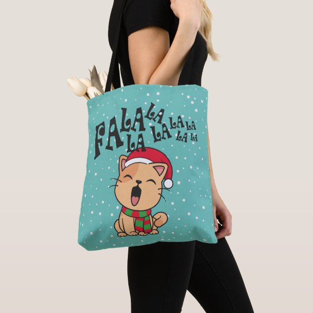 Fa La La La La La La Christmas Cat singen | Tasche (Von Nahem)