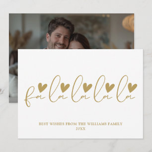 Fa La La La La La La Gold Script Foto Weihnachten