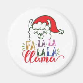 Fa la la la la la Llama Weihnachten | Magnet