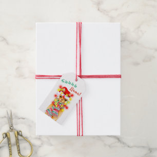 Fa-La-La-La-La-Lama! launisches Aquarellmuster Geschenkanhänger