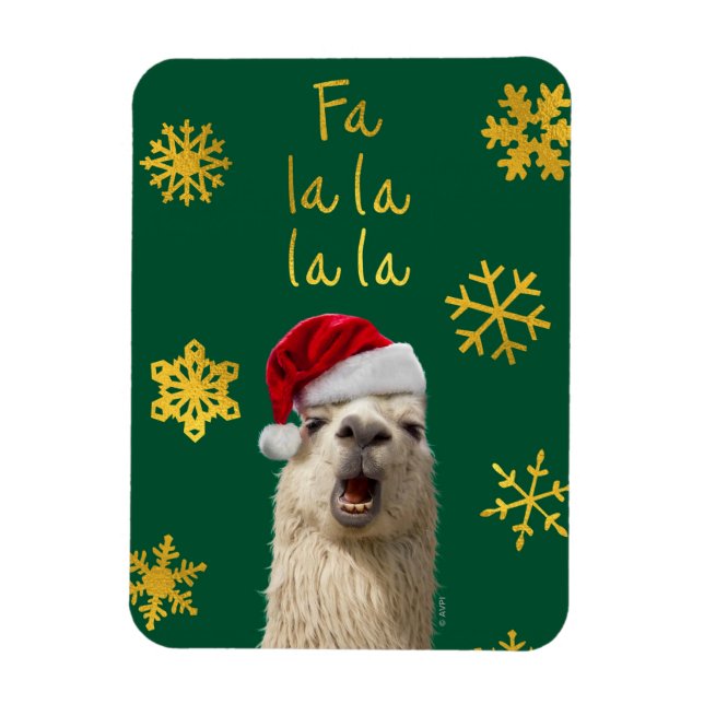 Fa La La La La Llama Magnet (Vertikal)