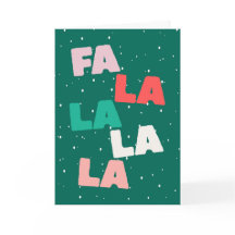 Fa la la la la Süße Weihnachtsgrußkarte