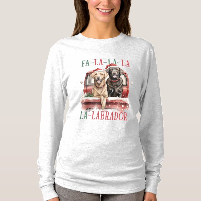 FA LA LA LA Labrador T-Shirt (Vorderseite)