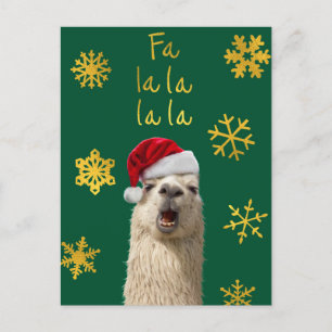 Fa La La La Lama Einladungspostkarte