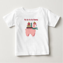Fa la la la lama t-shirt de fêtes bébé