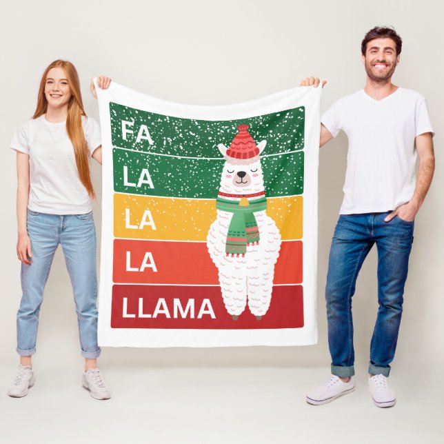 FA LA LA LA LLAMA FLEECEDECKE (Beispiel)