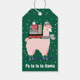 Fa la la la llama Geschenktag für Feiertage/Weihna Geschenkanhänger