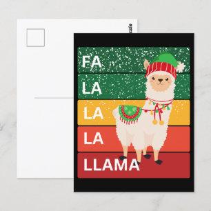 FA LA LA LA LLAMA POSTKARTE