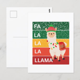 FA LA LA LA LLAMA POSTKARTE