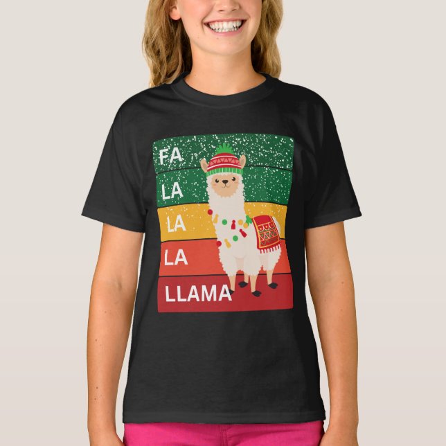 FA LA LA LA LLAMA T-Shirt (Vorderseite)