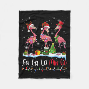 Fa La La La Mingo Flamingo Weihnachtsliebhaber Fleecedecke