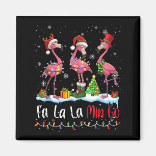 Fa La La La Mingo Flamingo Weihnachtsliebhaber Magnet
