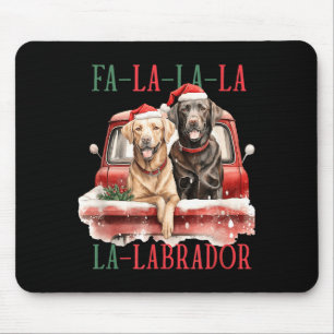 Fa La La Labrador Lustiges Weihnachten Mousepad