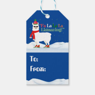 Fa La La Lama Christmas Carol Geschenkanhänger
